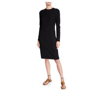 Women's Black Midi Long Sleeve Dress Size Small